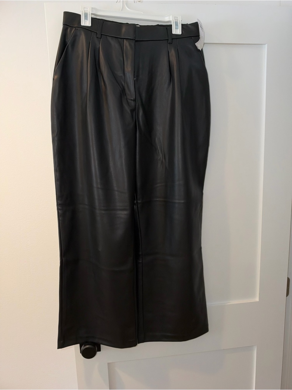 Black Faux Leather Pants